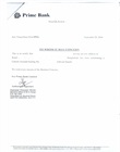 Bank Solvency Certificate